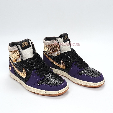 Union x Air Jordan 1 High Kobe Mamba 555088-171 Purple/Gold/Black/Grey Mens Womens Shoes