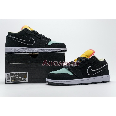 Air Jordan 1 Low SE Aurora Green CK3022-013 Black/Aurora Green/Laser Orange Sneakers