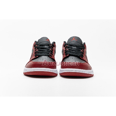 Air Jordan 1 Low Reverse Bred 553558-606 Black/Black/Gym Red Mens Womens Shoes