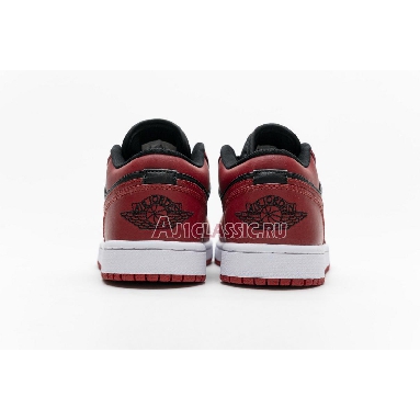 Air Jordan 1 Low Reverse Bred 553558-606 Black/Black/Gym Red Mens Womens Shoes