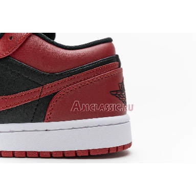 Air Jordan 1 Low Reverse Bred 553558-606 Black/Black/Gym Red Mens Womens Shoes