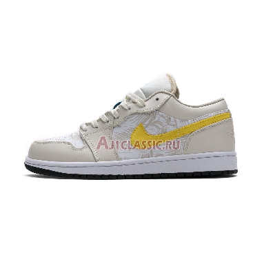 Air Jordan 1 Low Orewood Brown CK3022-107 Light Orewood Brown/Amarillo-White-Laser Blue Sneakers