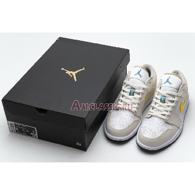 Air Jordan 1 Low Orewood Brown CK3022-107 Light Orewood Brown/Amarillo-White-Laser Blue Sneakers