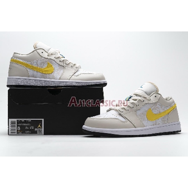 Air Jordan 1 Low Orewood Brown CK3022-107 Light Orewood Brown/Amarillo-White-Laser Blue Sneakers