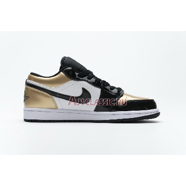 Air Jordan 1 Low Gold Toe CQ9447-700 Metallic Gold/White-Black Sneakers