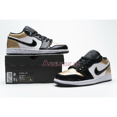 Air Jordan 1 Low Gold Toe CQ9447-700 Metallic Gold/White-Black Sneakers