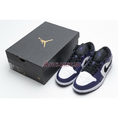 Air Jordan 1 Low Court Purple 553558-500 White/Court Purple/Black Sneakers