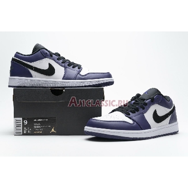 Air Jordan 1 Low Court Purple 553558-500 White/Court Purple/Black Mens Womens Shoes