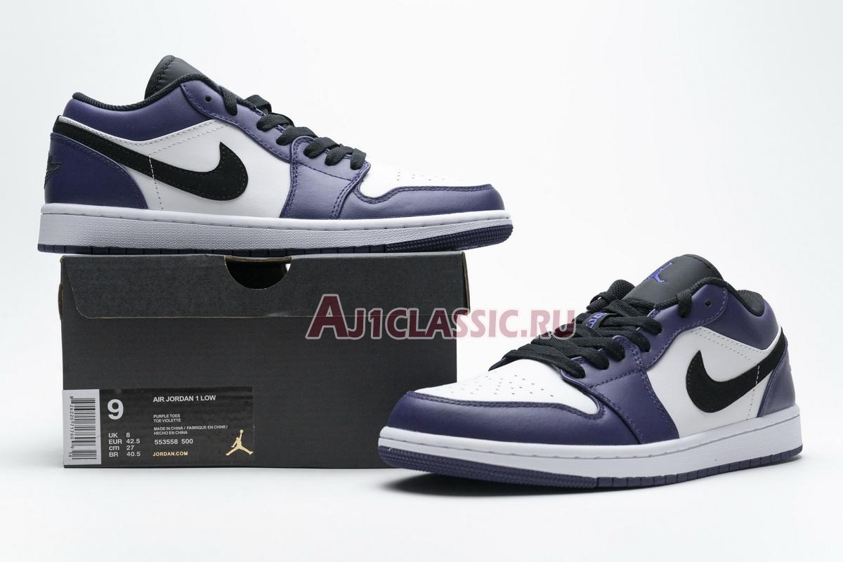 New Air Jordan 1 Low "Court Purple" 553558-500 Shoes