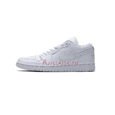 Air Jordan 1 Retro Low White 553558-120 White/Metallic Silver-White Sneakers