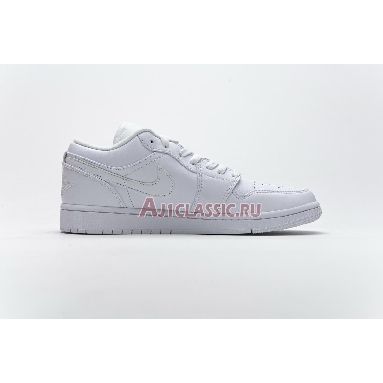 Air Jordan 1 Retro Low White 553558-120 White/Metallic Silver-White Sneakers