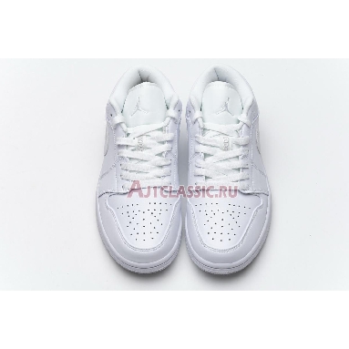 Air Jordan 1 Retro Low White 553558-120 White/Metallic Silver-White Sneakers