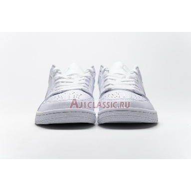 Air Jordan 1 Retro Low White 553558-120 White/Metallic Silver-White Sneakers