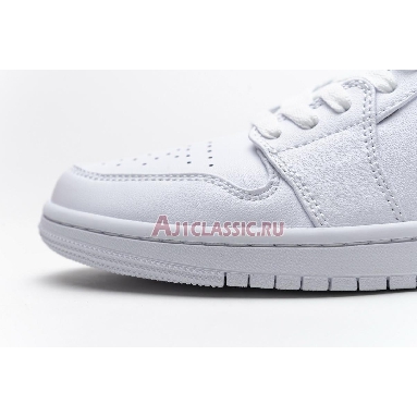 Air Jordan 1 Retro Low White 553558-120 White/Metallic Silver-White Sneakers