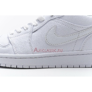 Air Jordan 1 Retro Low White 553558-120 White/Metallic Silver-White Sneakers