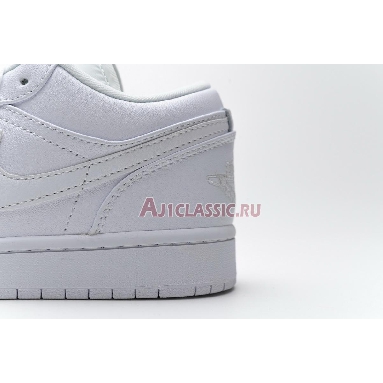 Air Jordan 1 Retro Low White 553558-120 White/Metallic Silver-White Sneakers