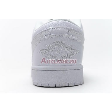 Air Jordan 1 Retro Low White 553558-120 White/Metallic Silver-White Mens Womens Shoes