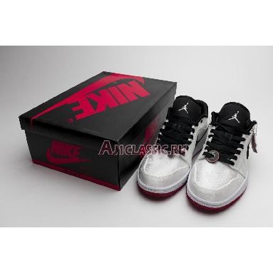 CLOT x Air Jordan 1 Low Fearless CU2804-100_LOW White/Black/White/University Red Mens Womens Shoes