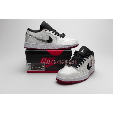 CLOT x Air Jordan 1 Low Fearless CU2804-100_LOW White/Black/White/University Red Sneakers