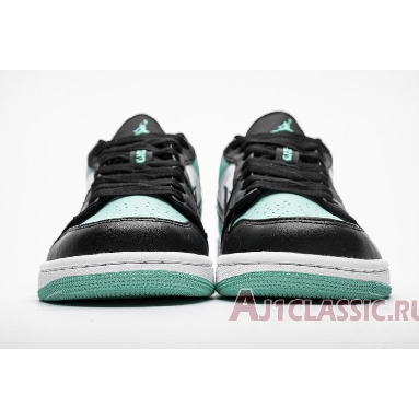 Air Jordan 1 Low Emerald Rise 553558-117 White/Emerald Rise-Black Sneakers