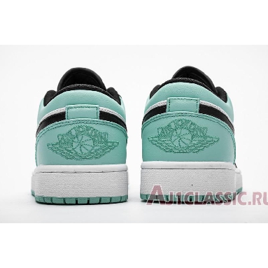 Air Jordan 1 Low Emerald Rise 553558-117 White/Emerald Rise-Black Mens Womens Shoes