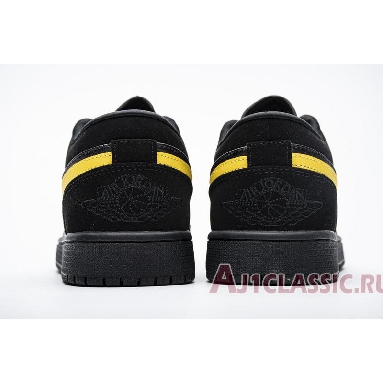 Air Jordan 1 Low Black University Gold 553558-071 Black/University Gold/Black Mens Womens Shoes