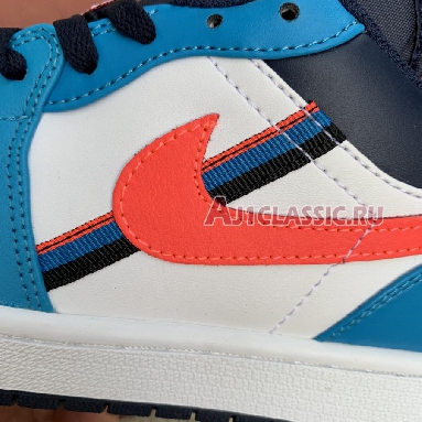 Air Jordan 1 Low Game Time CV4892-100 White/Flash Crimson/Comet Blue Sneakers