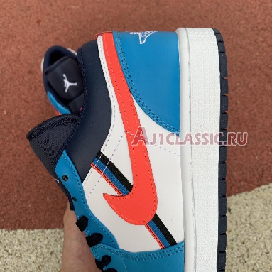 Air Jordan 1 Low Game Time CV4892-100 White/Flash Crimson/Comet Blue Sneakers