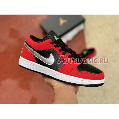 Air Jordan 1 Low Gym Red Green Pulse 553558-036 Black/Green Pulse-Gym Red Sneakers