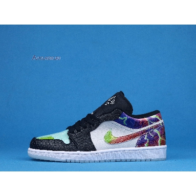 Air Jordan 1 Low Galaxy CW7309-090 White/Black/Multi-Color Sneakers