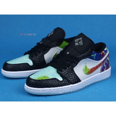 Air Jordan 1 Low Galaxy CW7309-090 White/Black/Multi-Color Sneakers