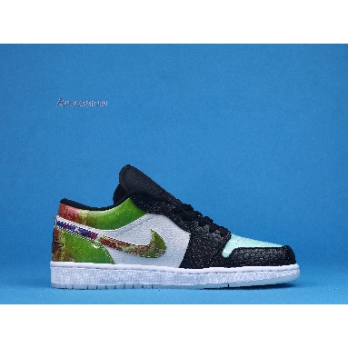 Air Jordan 1 Low Galaxy CW7309-090 White/Black/Multi-Color Sneakers