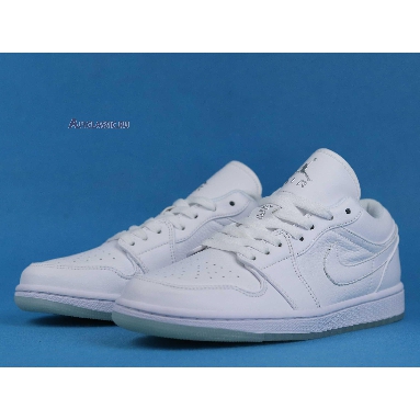 Air Jordan 1 Low Retro White 309192-111 White/White-Metallic Silver Sneakers