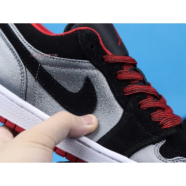 Air Jordan 1 Retro Low Dark Grey Black 553558-002 Black/Gym Red-Dark Grey Sneakers