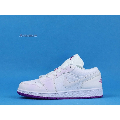 Air Jordan 1 Low SE Court Purple Discoloration 555112-ID White/Purple Sneakers