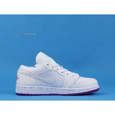 Air Jordan 1 Low SE Court Purple Discoloration 555112-ID White/Purple Sneakers