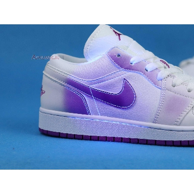 Air Jordan 1 Low SE Court Purple Discoloration 555112-ID White/Purple Sneakers