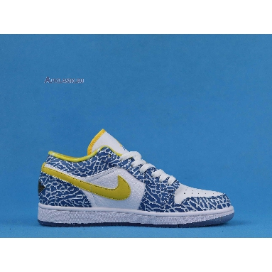 Air Jordan 1 Retro Low West Coast 309192-172 White/Varsity Maize-University Blue Sneakers