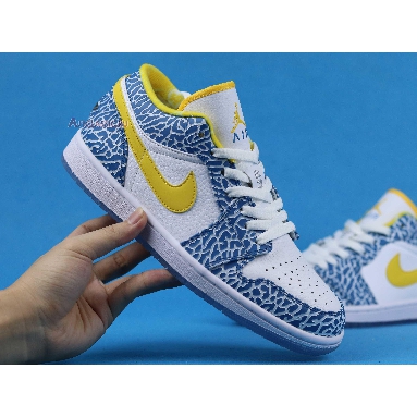 Air Jordan 1 Retro Low West Coast 309192-172 White/Varsity Maize-University Blue Sneakers