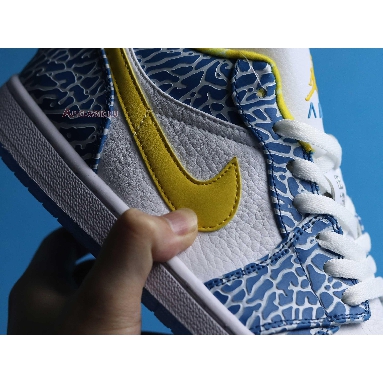 Air Jordan 1 Retro Low West Coast 309192-172 White/Varsity Maize-University Blue Mens Womens Shoes