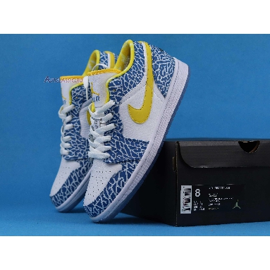 Air Jordan 1 Retro Low West Coast 309192-172 White/Varsity Maize-University Blue Sneakers