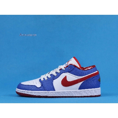 Air Jordan 1 Retro Low East Side 309192-161 White/Varsity Red-Varsity Royal Sneakers