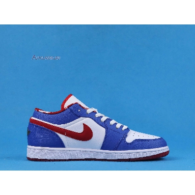 Air Jordan 1 Retro Low East Side 309192-161 White/Varsity Red-Varsity Royal Sneakers