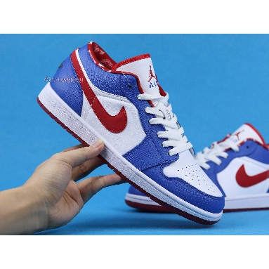 Air Jordan 1 Retro Low East Side 309192-161 White/Varsity Red-Varsity Royal Sneakers