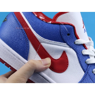 Air Jordan 1 Retro Low East Side 309192-161 White/Varsity Red-Varsity Royal Mens Womens Shoes