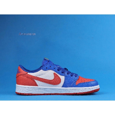 Air Jordan 1 Low West Coast Blue Orange CW0858-200 Sail/Orange/Mocha Blue Sneakers