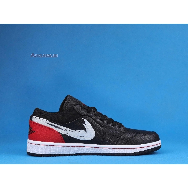 Air Jordan 1 Low Brushstroke Swoosh - Black Red DA4659-001 Brushstroke Swoosh - Black Red Mens Womens Shoes