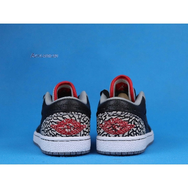 Air Jordan 1 Phat Low Black Cement 350571-061 Black/Varsity Red-White-Cement Grey Mens Womens Shoes