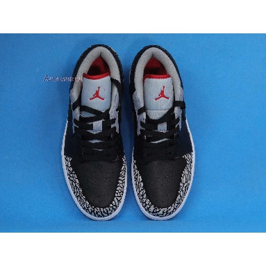 Air Jordan 1 Phat Low Black Cement 350571-061 Black/Varsity Red-White-Cement Grey Mens Womens Shoes