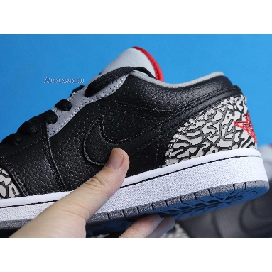 Air Jordan 1 Phat Low Black Cement 350571-061 Black/Varsity Red-White-Cement Grey Mens Womens Shoes